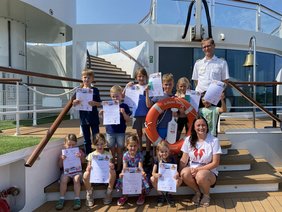 Last season, many little guests successfully participated in the A-ROSA swimming lessons. Photo: A-ROSA River Cruises 